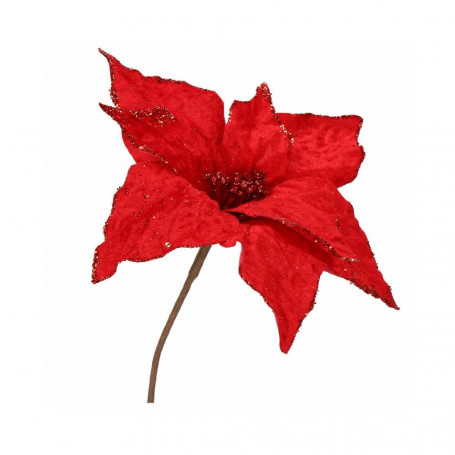 Vánoční hvězda na stonku 26x23 cm, červená