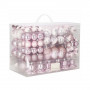 Maxi 155 dílná sada vánočních ozdob bílo-růžová