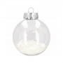 Vánoční baňky bílé s výplní mix - 7cm, sada 30ks