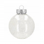 Vánoční baňky bílé s výplní mix - 7cm, sada 30ks