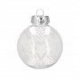 Vánoční baňky bílé s výplní mix - 7cm, sada 30ks