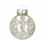 Vánoční baňky stříbrné s výplní mix - 6 cm, sada 30ks