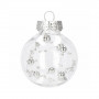 Vánoční baňky stříbrné s výplní mix - 6 cm, sada 30ks