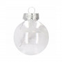 Vánoční baňky stříbrné s výplní mix - 6 cm, sada 30ks