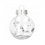 Vánoční baňky stříbrné s výplní mix - 6 cm, sada 30ks