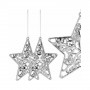 Vánoční ozdoby - Hvězda, stříbrná, sada 2ks