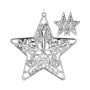 Vánoční ozdoby - Hvězda, stříbrná, sada 2ks