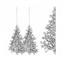 Vánoční ozdoby - Stromeček, stříbrný, sada 2ks