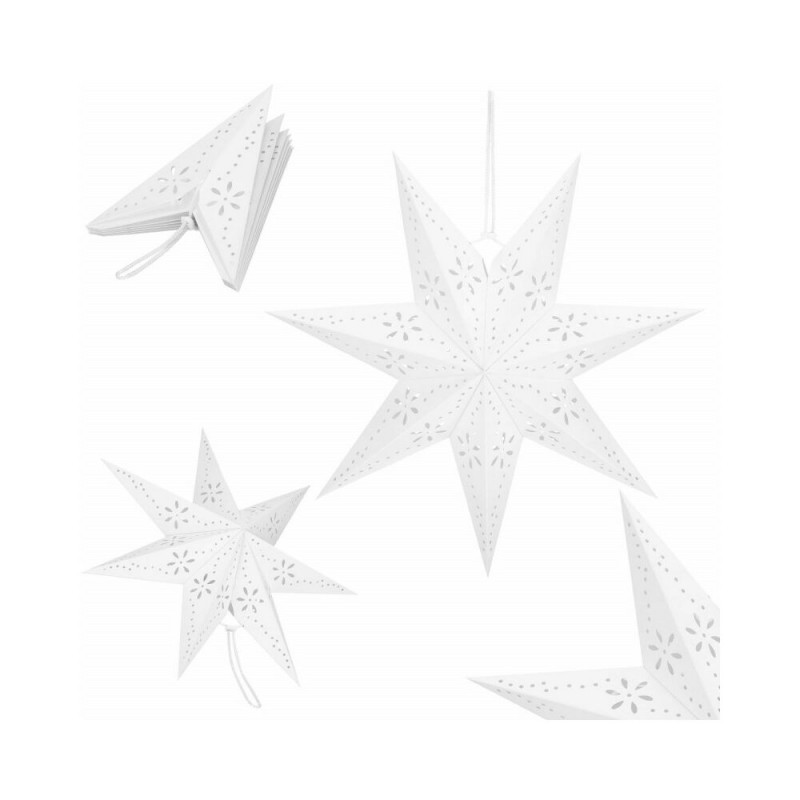 SPRINGOS Vánoční ozdoby - Hvězda z papíru 50 cm, bílá CA1096-XG