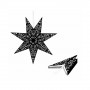 Vánoční ozdoby - Hvězda z papíru 50 cm, černá