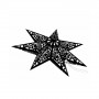 Vánoční ozdoby - Hvězda z papíru 50 cm, černá