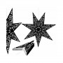 Vánoční ozdoby - Hvězda z papíru 50 cm, černá