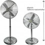 Stojanový ventilátor 40 cm 55 W CH45, chrom