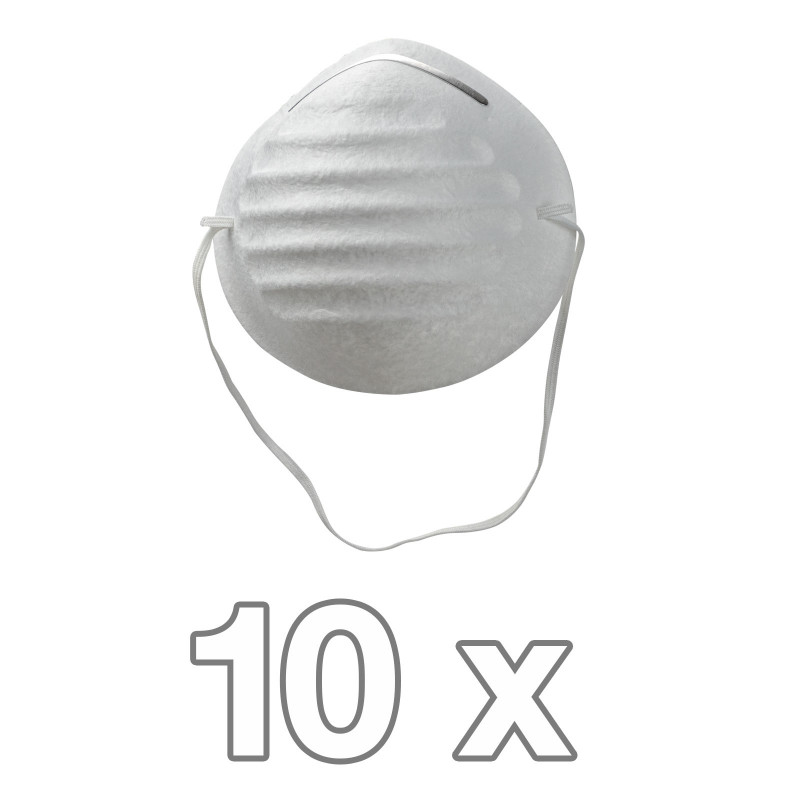 KesTek Ochranná maska ​​pro ústa a nos z PET materiálu, 10 ks 40020KT