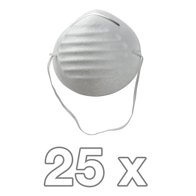 KesTek Ochranná maska ​​pro ústa a nos z PET materiálu, 25 ks 40021KT