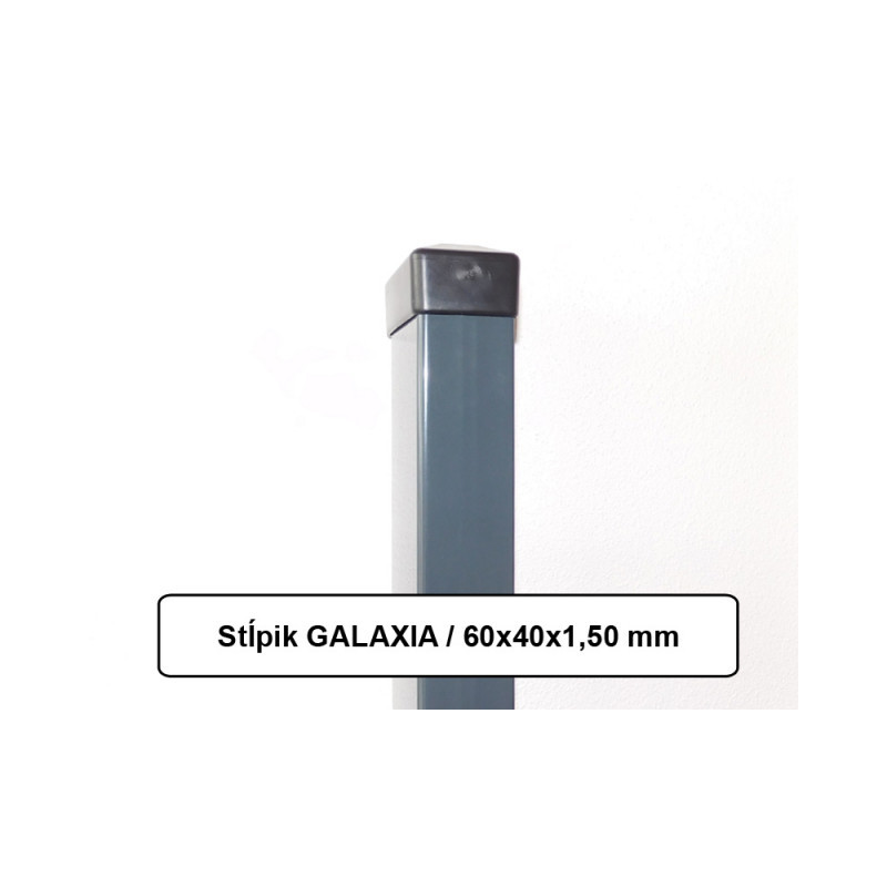RETIC Plotový sloupek GALAXIA ZN+PVC 60x40x1,5x1600, antracitový GA160OR