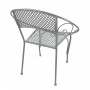 Zahradní židle kovová Provence, šedá