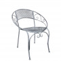 Zahradní židle kovová Provence, šedá