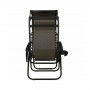 Zahradní polohovací křeslo se stříškou SPRINGOS ZERO GRAVITY černo-hnědé