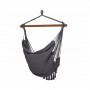 Závěsné houpací křeslo 130x100 cm, šedé SPRINGOS BORGO III