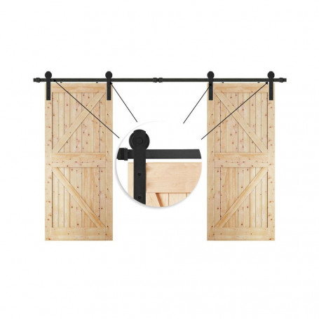 Systém pro posuvné dvoukřídlé dveře 244 cm Springos HA5063