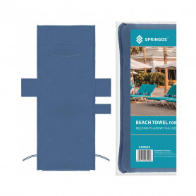 Plážová deka 210x75 cm, tmavě modrá SPRINGOS LACAPO