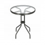 Zahradní stolek kulatý 60 cm, černý SPRINGOS BISTRO