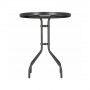 Zahradní stolek kulatý 60 cm, černý SPRINGOS BISTRO