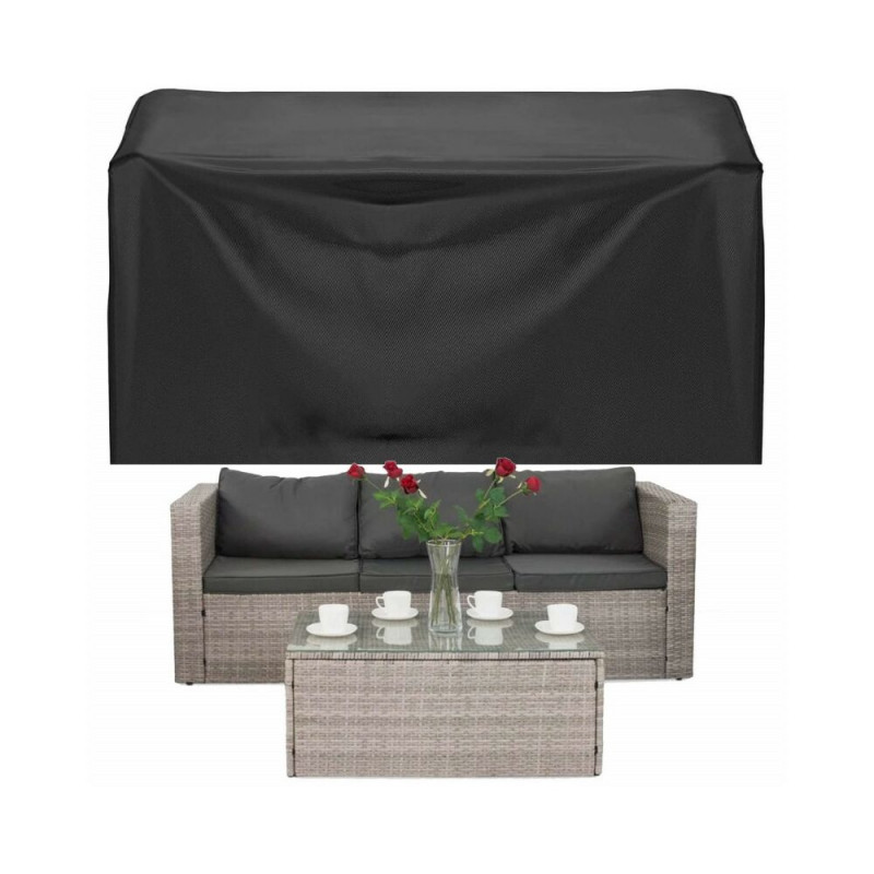 SPRINGOS Kryt na zahradní nábytek 152x104x71 cm, černý SPRINGOS EXTERIO GA2165-XG