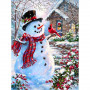 Diamantové malování 40x30 cm, Sněhulák Springos ART