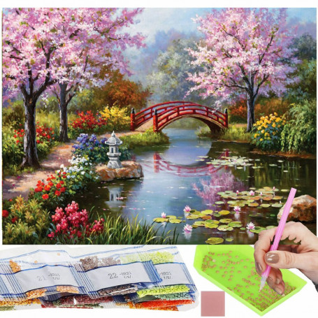 Diamantové malování 40x30 cm, Japonské zátiší Springos ART