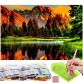 Diamantové malování 40x30 cm, Příroda Springos ART