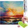Diamantové malování 40x30 cm,  Západ slunce Springos ART
