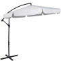 Zahradní slunečník 300 cm, světle šedý SPRINGOS EXCLUSIVE