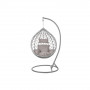 Houpací křeslo se stojanem SPRINGOS BEATA PREMIUM šedé + světle šedé polštáře