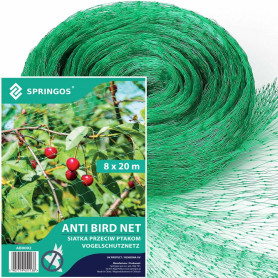 Síť proti ptákům 8x20 m + 20 kolíků SPRINGOS AB0002