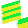 Reflexní návleky na špice kola, sada 24ks, žluto-zelené SPRINGOS BA0041