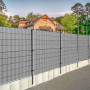 Stínící plotová páska 4,75cm x 35m, světle šedá SPRINGOS FN0004