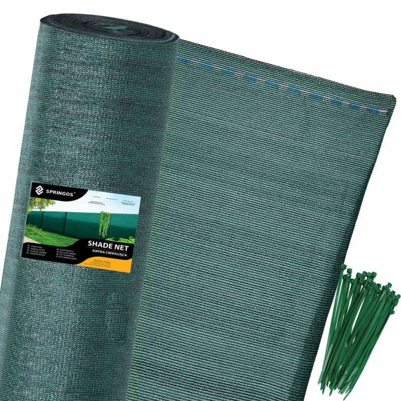 SPRINGOS Stínící tkanina 150cm x 50m, 95% zastínění, zelená SPRINGOS SN0037 SN0037-XG