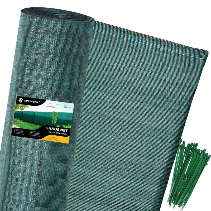 SPRINGOS Stínící tkanina 100cm x 25m, 90% zastínění, zelená SPRINGOS SN0047 SN0047-XG