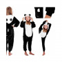 Pyžamo Kigurumi Panda černo-bílé, vel. 125-140 cm SPRINGOS