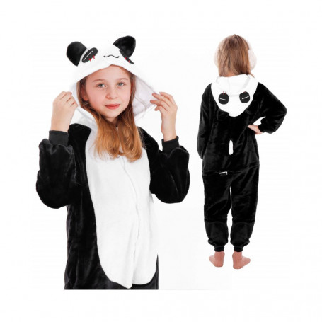 Pyžamo Kigurumi Panda černo-bílé, vel. 110-120 cm SPRINGOS