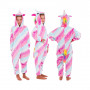 Pyžamo Kigurumi Jednorožec růžovo-bílé, vel. 130-140 cm SPRINGOS