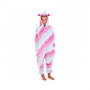 Pyžamo Kigurumi Jednorožec růžovo-bílé, vel. 130-140 cm SPRINGOS