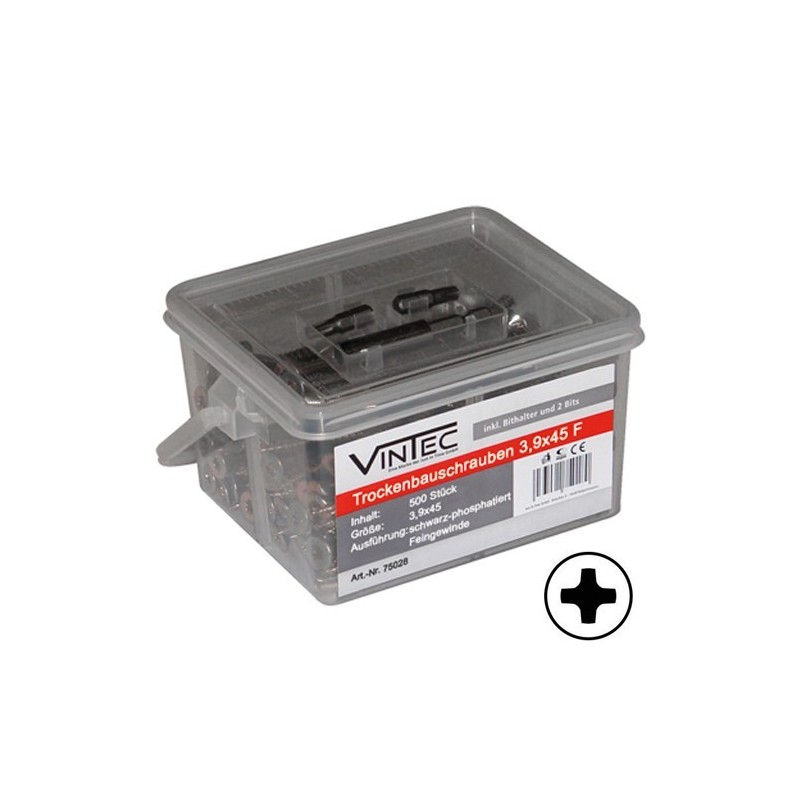 Vintec Šrouby do sádrokartonu 3,9x45 F, 500 ks 75028V