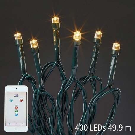LED - světelný řetěz 49,9 m na aplikaci