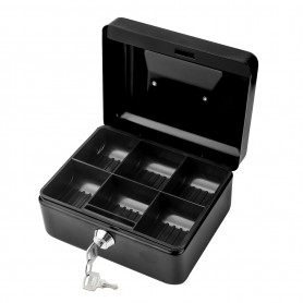 Kovová pokladnička 14x12x8 cm DGK 150, černá