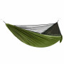Hamaka s moskytiérou + stříška 260x140 cm, zelená SPRINGOS KONGO