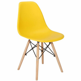 Designová židle SPRINGOS MILANO žlutá