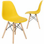 Designová židle SPRINGOS MILANO žlutá
